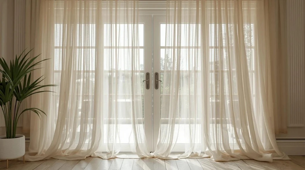 Vitrase Elegan untuk Pintu Kaca Geser yang Membuat Ruangan Lebih Cantik